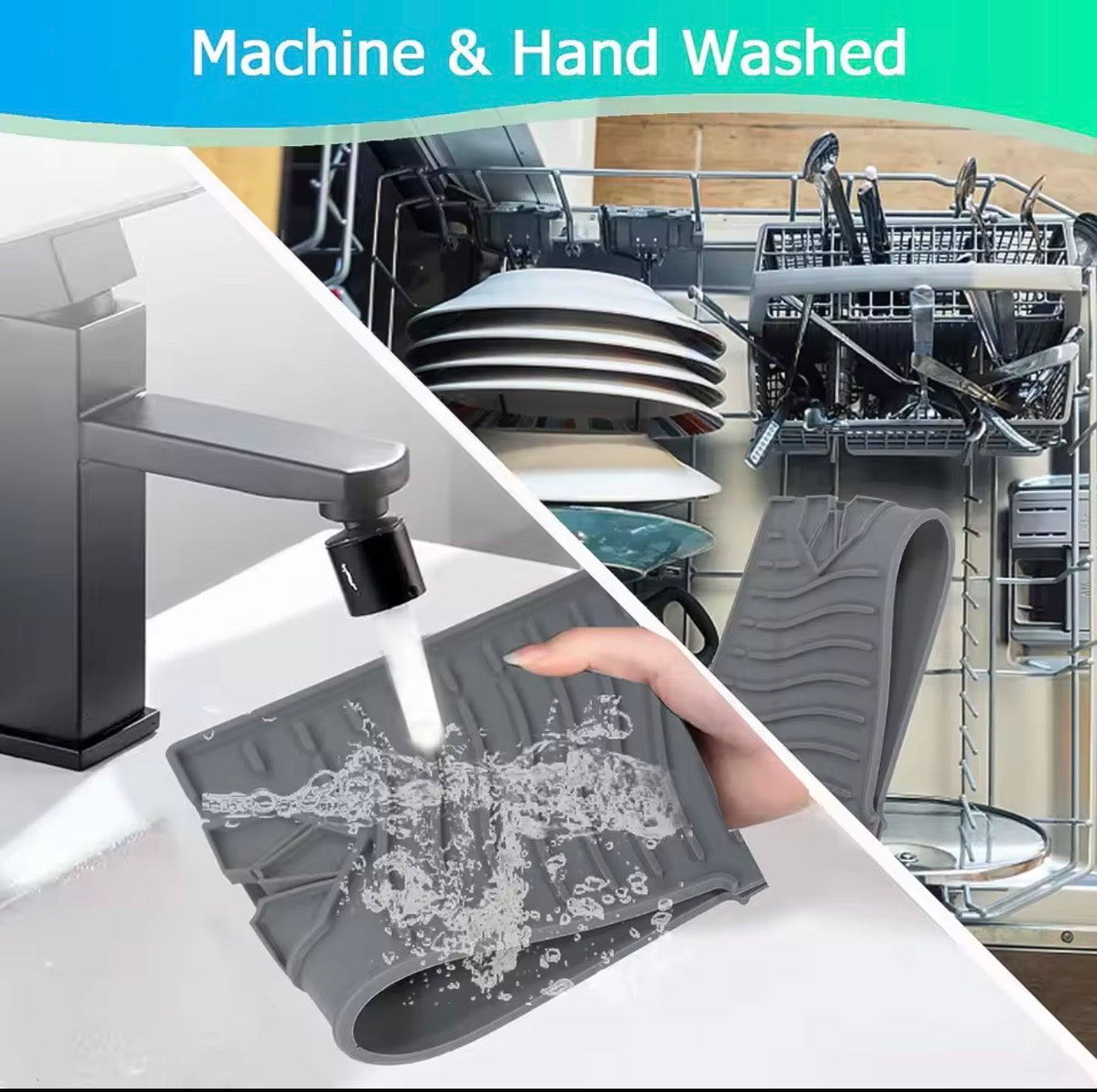 Silicone Faucet Splash Guard Sink Mat – Kitchen Water Catcher